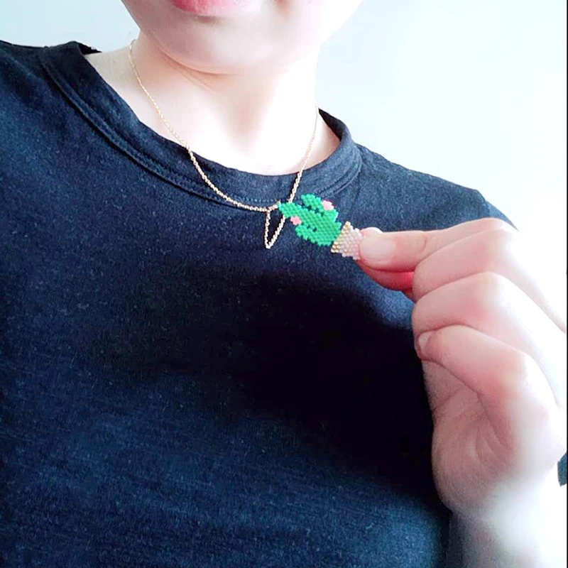 &quotБохо дропшиппинг&quot Эксклюзивный новый Кактус Кулон ожерелье &quotМиюки&quot