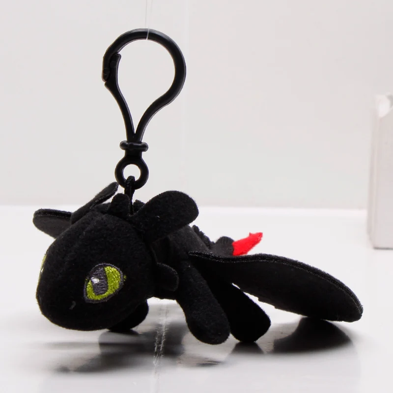 black pendant 15cm Аниме Как приручить ваш Дракон плюшевая игрушка Беззубик, ночная фурия мягкая чучела Дракон животное кукла подарок - Цвет: black pendant 15cm