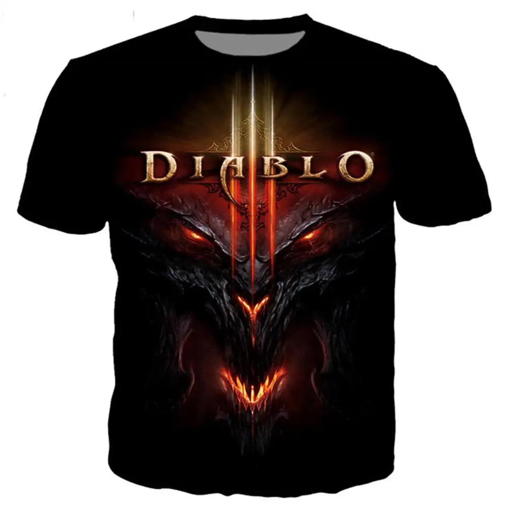 07 Новая классическая футболка Diablo 3 Reaper of Soul, мужская и женская футболка с 3D принтом, новинка, модная футболка в стиле хип-хоп, уличная одежда, повседневные летние топы - Цвет: 07