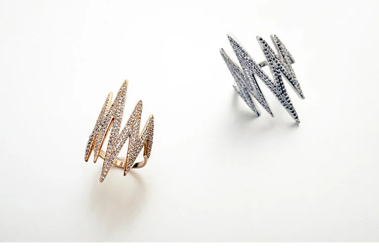 DJMACC AAA качественные модные ювелирные изделия Роскошные молния зубчатый CZ Циркон
