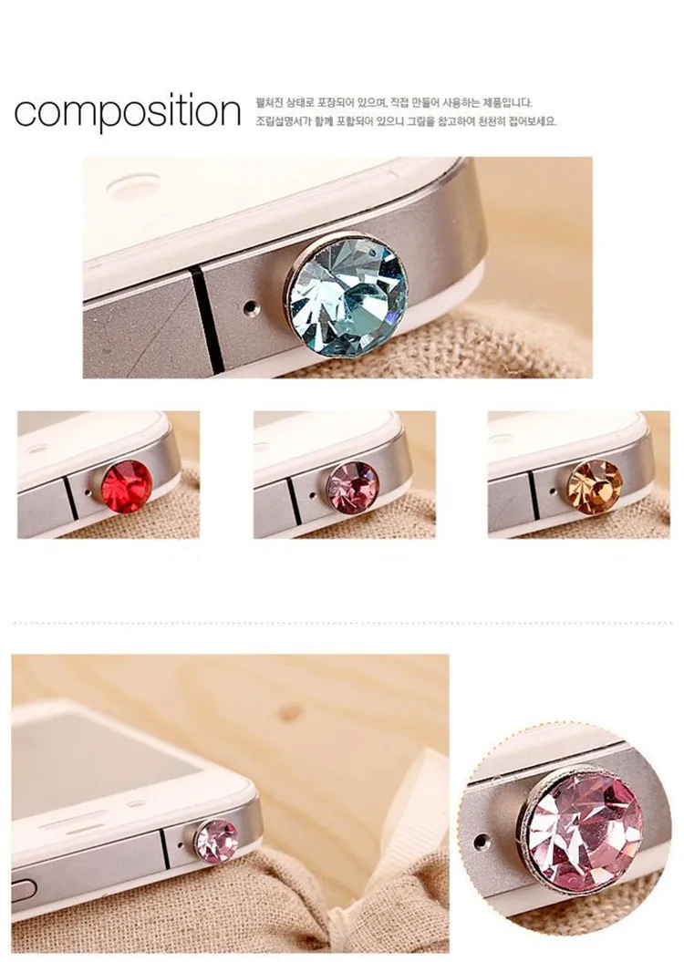 10 шт./лот,, Bling Diamond, противопылевая заглушка, универсальная, 3,5 мм, заглушка для входа наушников мобильного телефона, заглушка для iPhone 5 SE 6 6s plus, для samsung