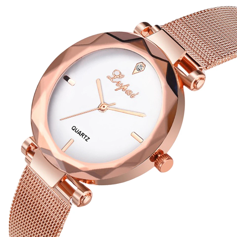 Лучшие продажи женские часы модные классические роскошные розовые Аналоговые