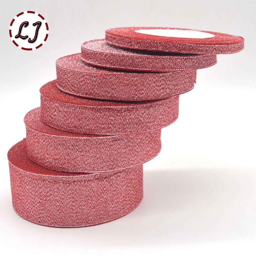 Брендовая Высококачественная Красная Блестящая лента 6 мм/10 мм/15 мм/20 мм/25 мм/40 мм