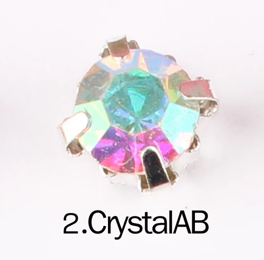 2. CrystalAB 30 цветов, 4 мм-8 мм, пришивные стразы, серебристые Стразы с кристаллами, для полного платья - Цвет: 2. CrystalAB