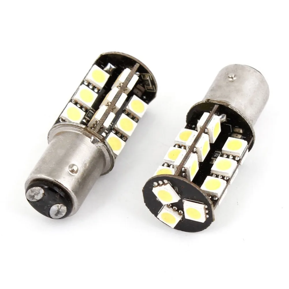 2 шт. P21/5W 1157380 BAY15D Canbus красный 5050 SMD 27 Светодиодный автомобильный резервный