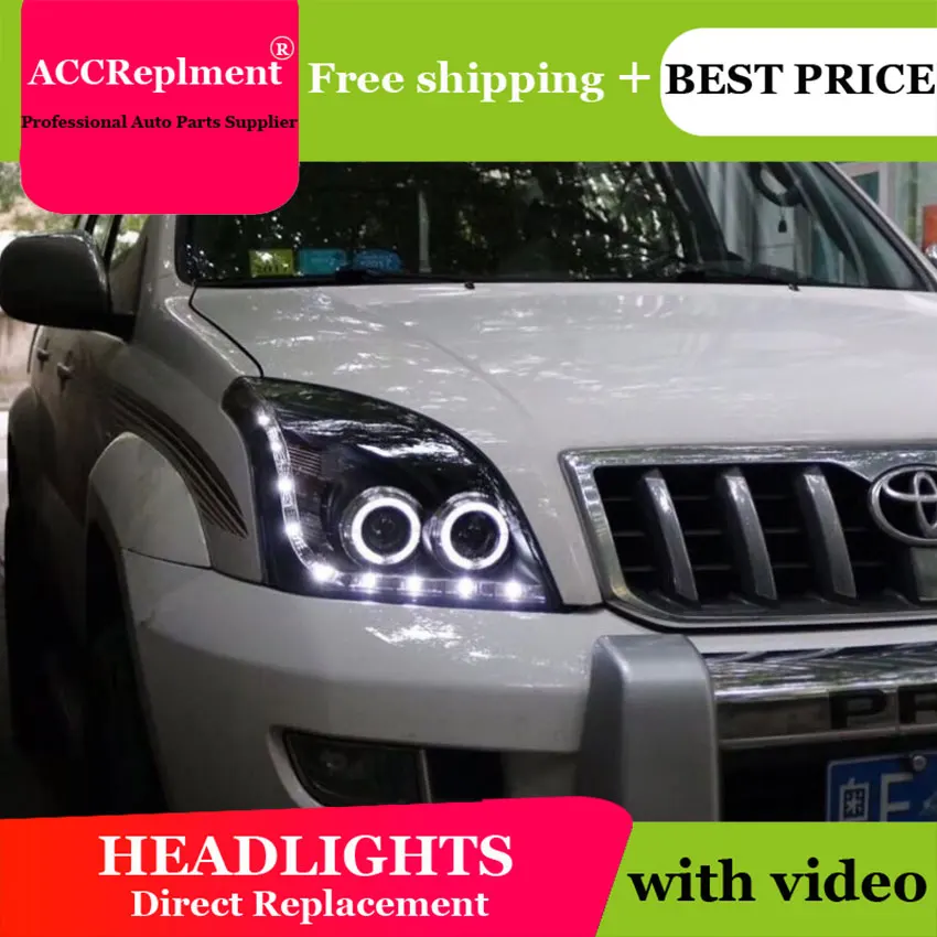 Автомобильный Стайлинг для Toyota Prado светодиодные фары 2003 2009 светодиодный ные ДХО