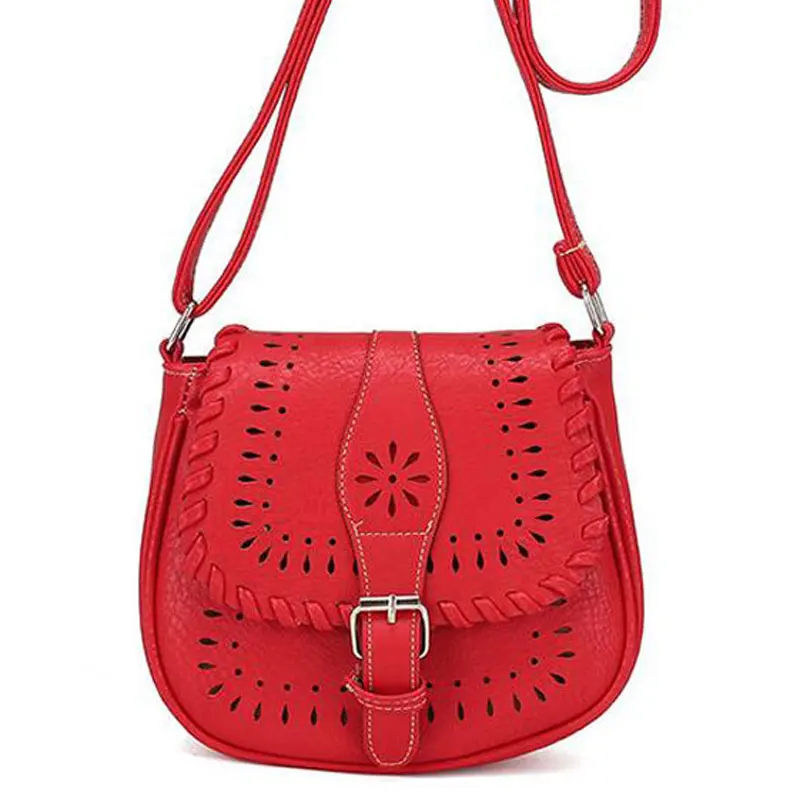 Женская винтажная сумка мессенджер из искусственной кожи с вырезами 9L02|handbag