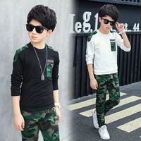 boy tracksuit clothes set kids springautumn cotton school uniform sport camouflage suit boys clothing sets