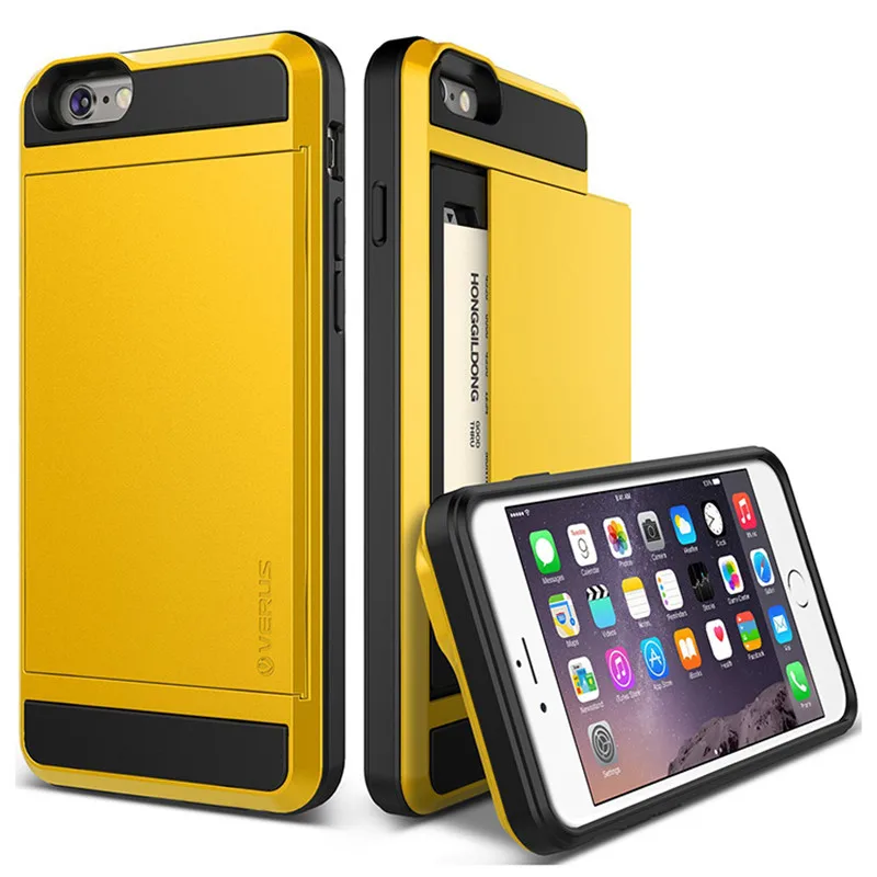Чехол Fundas для iPhone 6 и s ETUI силиконовые PC + TPU двойной Слои Панцири Coque с горкой карты