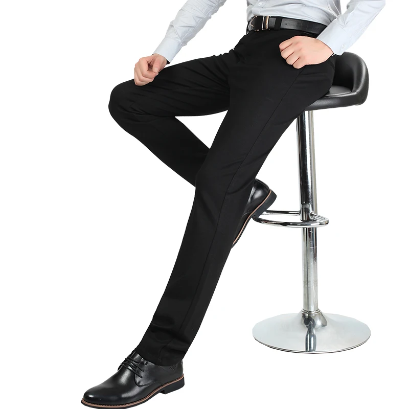 

Men's casual pants brand classic full length Suit straight cotton business man thick commercial plus big size 29-40 trousers