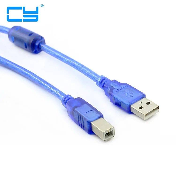 

10pcs/lot 30cm USB 2.0 Type A Male to B Male ( AM to BM ) Adapter Converter Short Data Cable Cord for Printer Blue