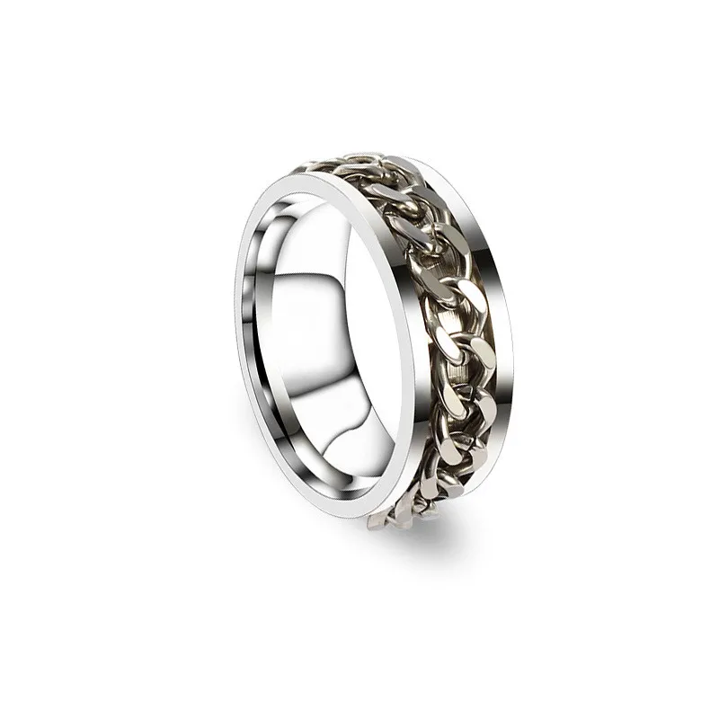 8 мм Ретро цепь из нержавеющей стали вращающаяся Дамская Мужская Новая цепочка