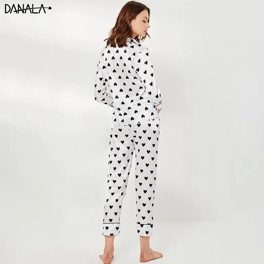 Женский комплект одежды для сна DANALA из 7 предметов чистого хлопка удобная ночная