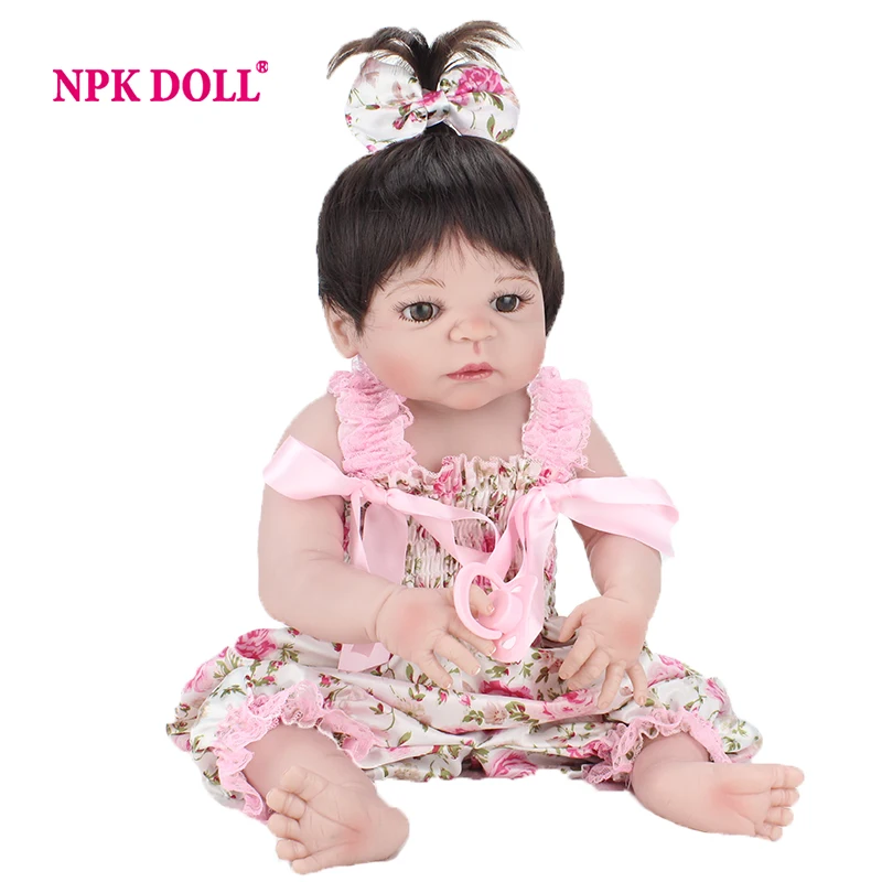 NPKDOLL Куклы реборн игрушки 55 см полная силиконовая Реалистичная кукла