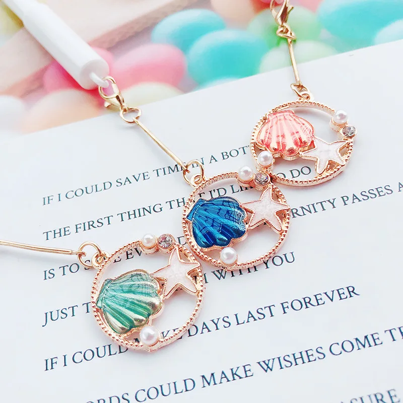 Набор гелевых ручек в виде морской раковины из 3 предметов мини жемчужная Морская