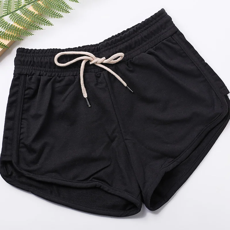 BESGO шорты для йоги женщин Свободные Drawstring сплошной цвет спортивные профессии