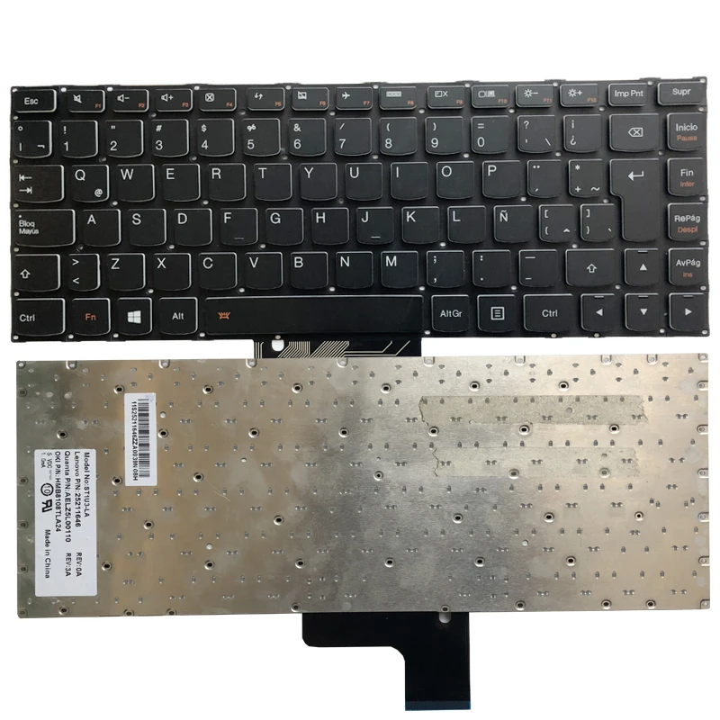 Новая латинская Клавиатура для ноутбука LENOVO ideapad U430 U430P U330 U330P U330T Клавиатура для ноутбука без подсветкой без рамки