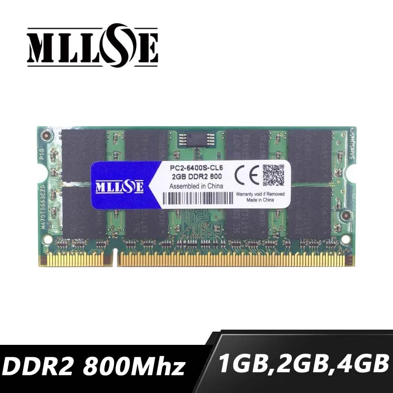 Фото Ноутбук MLLSE 1 Гб 2 ГБ 4 ddr2 800 pc2 6400 sdram МГц 6400s sodimm оперативная память 2g so dimm|memoria ram