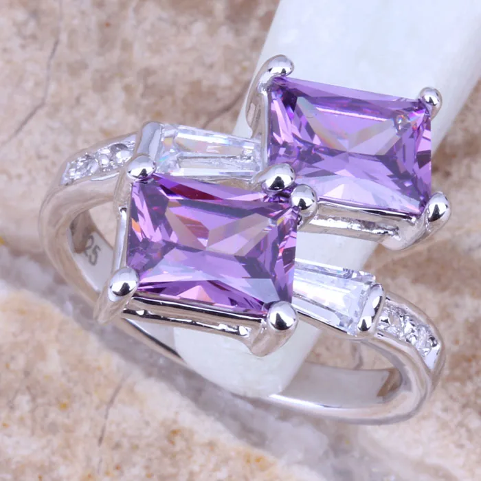 Женское посеребренное кольцо с фианитом Размер 5 / 6 7 8 9|ring size|jewelry ringsring size |
