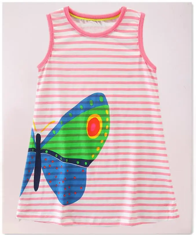 6pcs/lot girls dress kids children clothing butterfly sleeveless girl 2-7T sylvia 587340038553 | Детская одежда и обувь