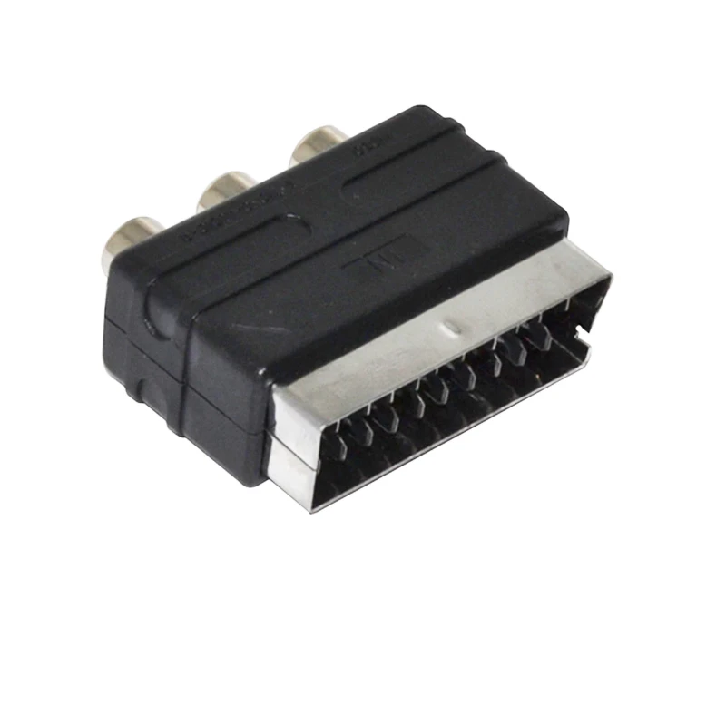RGB штекер scart К 3RCA RCA розетка AV адаптер Вход для PS4/WII DVD VCR | Электроника