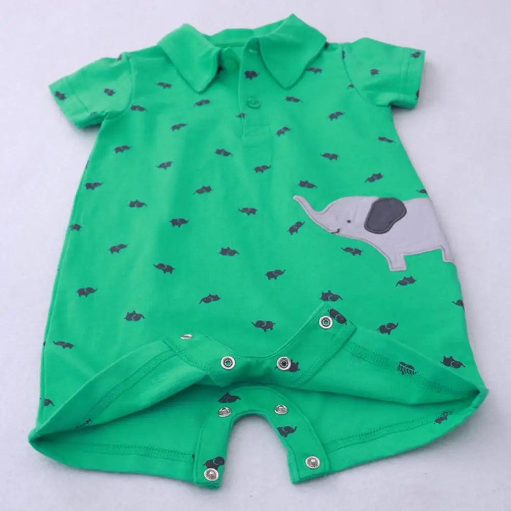 KIDLOVE/Летний комбинезон для маленьких мальчиков хлопковый зеленый с короткими