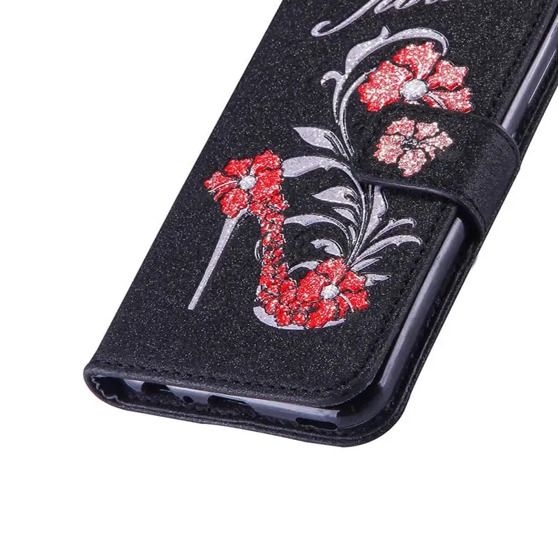 Skoorjan телефона Etui для Coque huwawei Nova 2 Чехол Обувь с цветочным орнаментом из блестящей