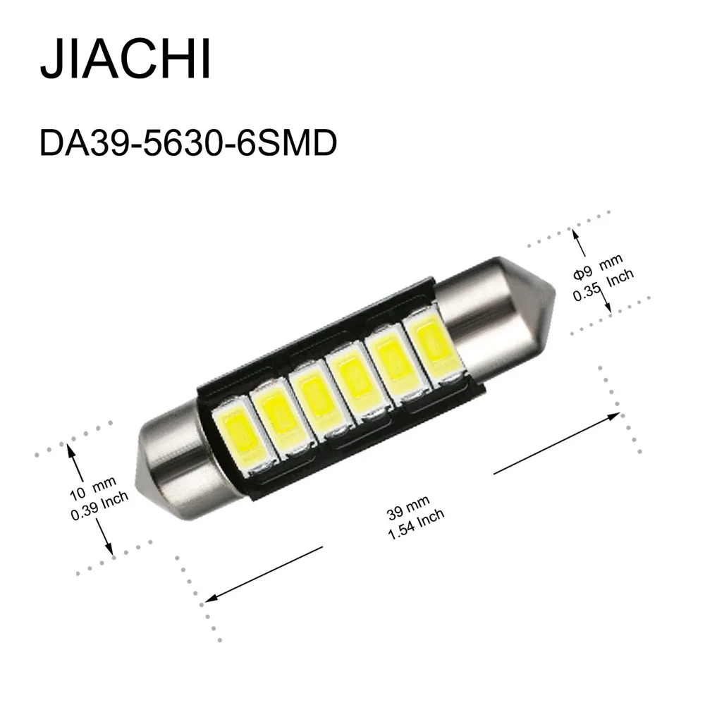 JIACHI 100 x автоматический светодиодный гирлянда C5W 39 мм 5730SMD 6 сменный светильник для
