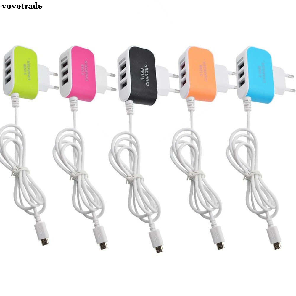 Vovotrade 3.1A 3 в 1 USB Порты и разъёмы перемещения дома стены AC переходник для зарядного