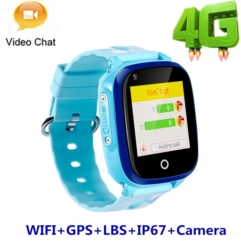 blue Greentiger DF33 4G умные часы Детские видео звонки gps Wi-Fi положение трекер SOS Удаленная камера IP67 водонепроницаемые детские безопасные часы - Цвет: blue