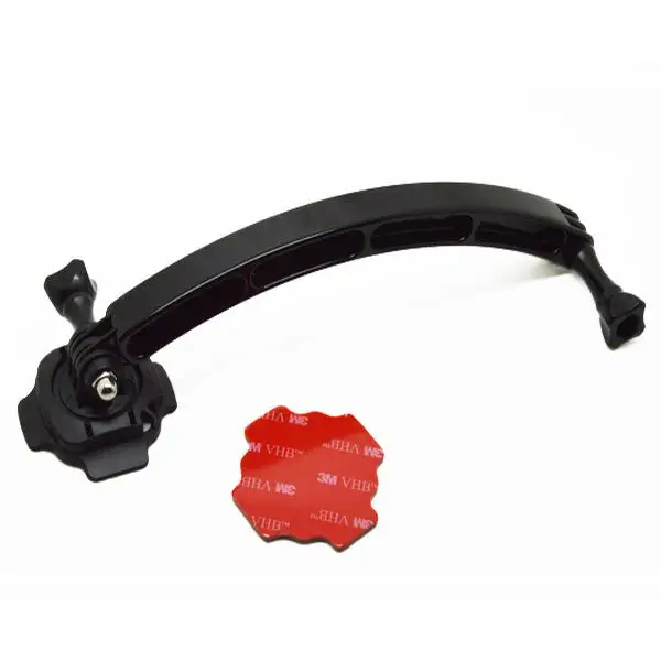 

360 Degree Rotating Helmet Mount + Extension Arm + 3M Adhesive Sticker for Gopro Hero 8 7 6 5 4 3+ for XIaomi Yi SJCAM