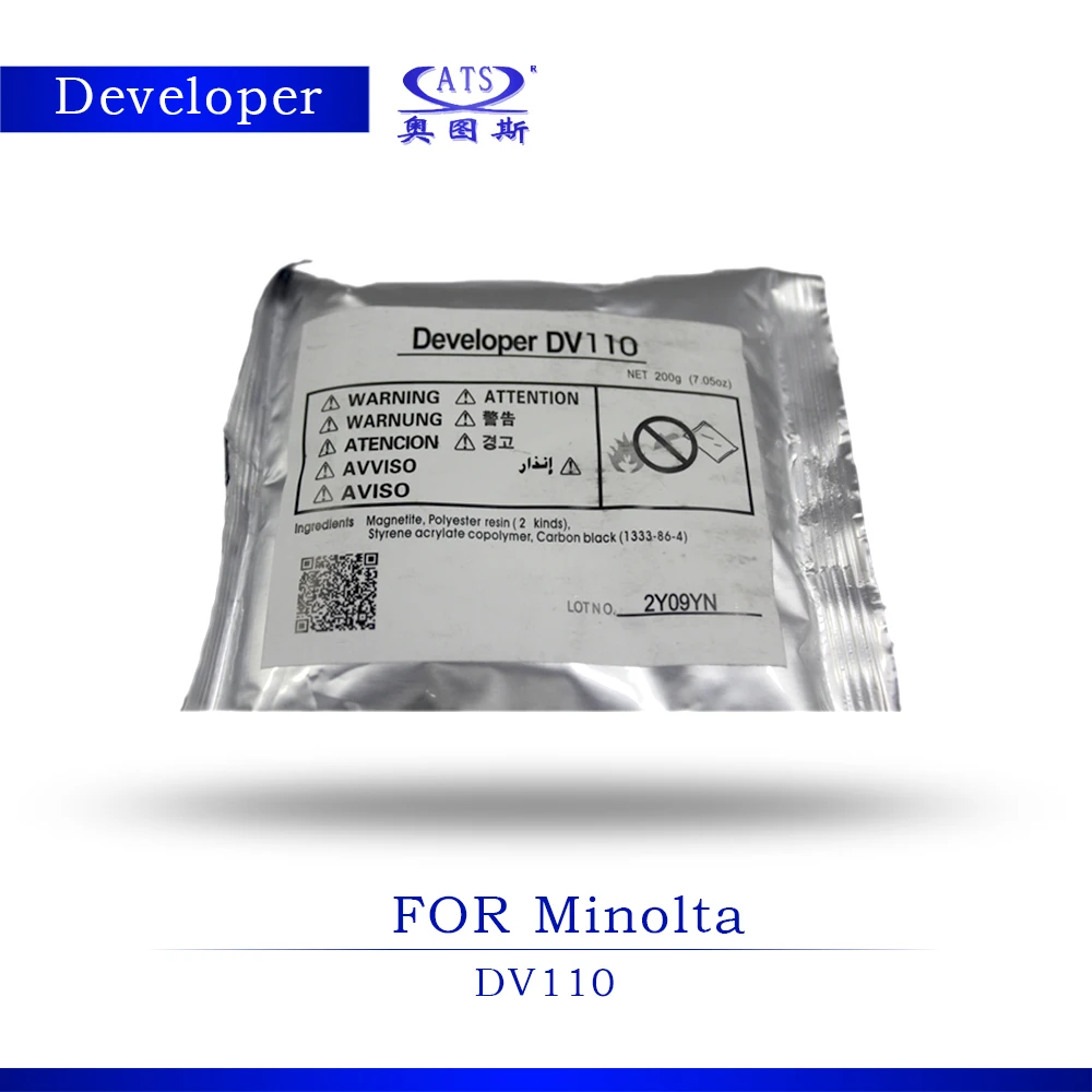 1 шт. 200 г черный порошок разработчика для Minolta DV110 Bizhub 152 183 1611 2011 162 210 163 220 DI181 EP105A|black