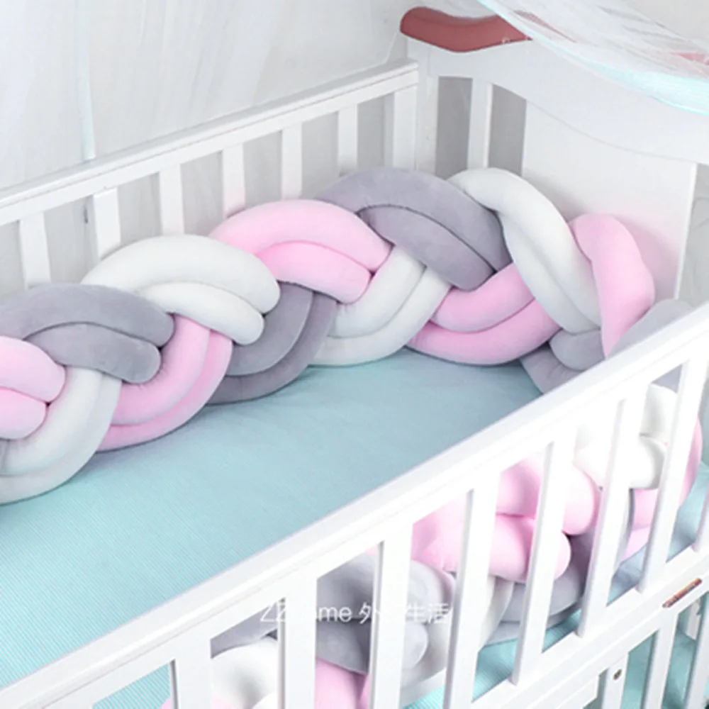 2/3M Nordic Long Knotted Braid Pillow Cotton Knots Cushion Decorative Sofa Baby Bumper Crib Bed Protector Kids Room Decor | Дом и сад