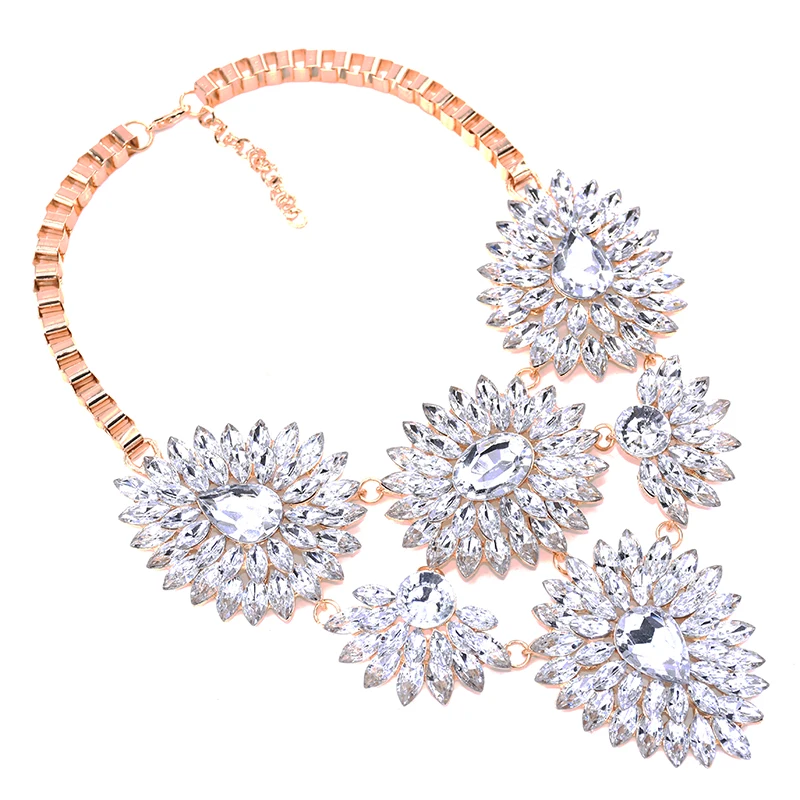 Женское массивное ожерелье-чокер винтажное ожерелье макси с акриловыми