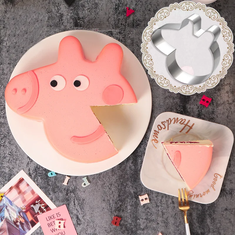 

Cake Decorating ToolsBaking Tools For Cakes Piggy Cartoon Baking Stainless Steel Sugar Turning Mouss Ring Mould