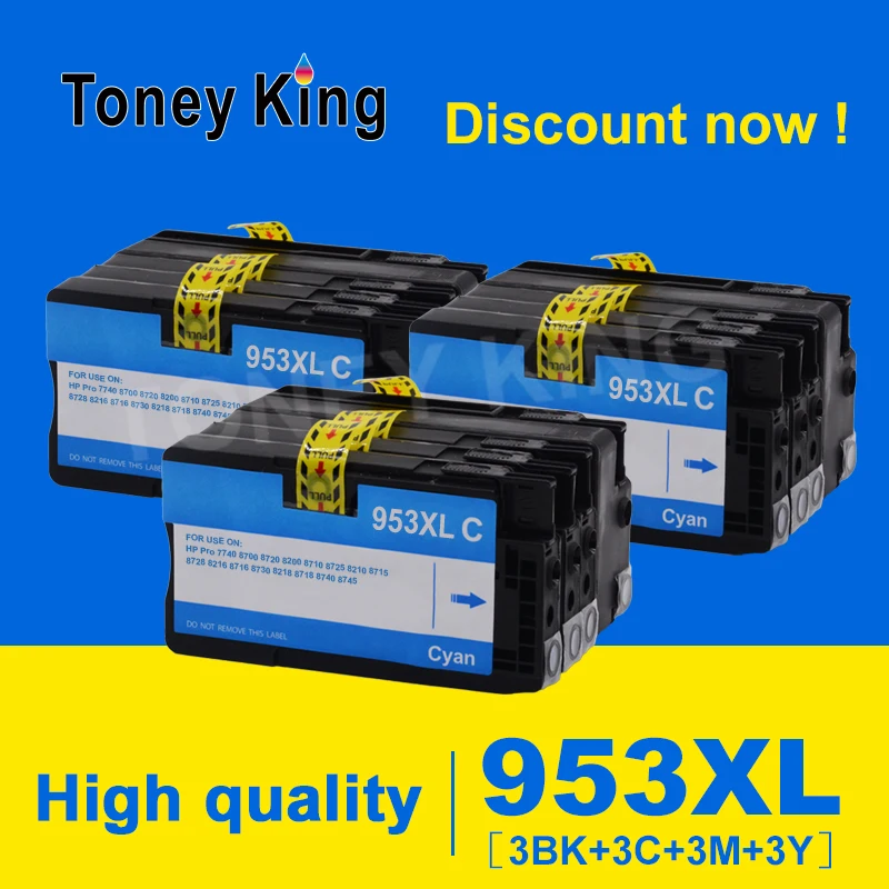 Для HP 953XL 953 BK C M Y полный картридж для OfficeJet Pro 8210 8218 8719 8720 8728 8730 8740 8710 P55250dw