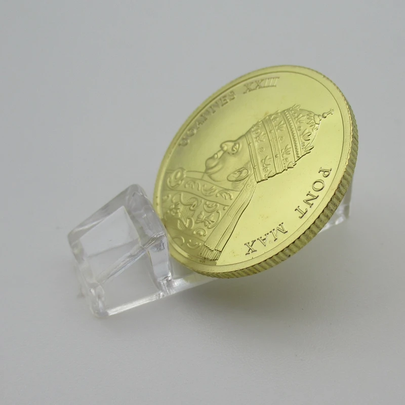 Монета из Германии с золотым покрытием Римский папа Ватикана памятные монеты