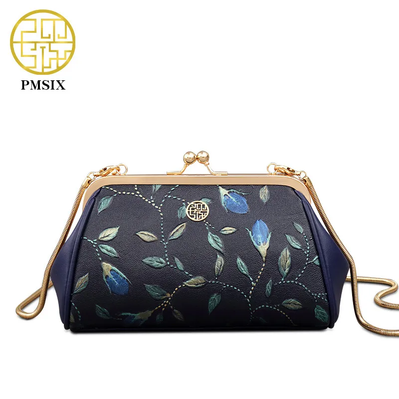 Pmsix женская сумка через плечо натуральная кожа с тиснением|brand handbags|fashion brand