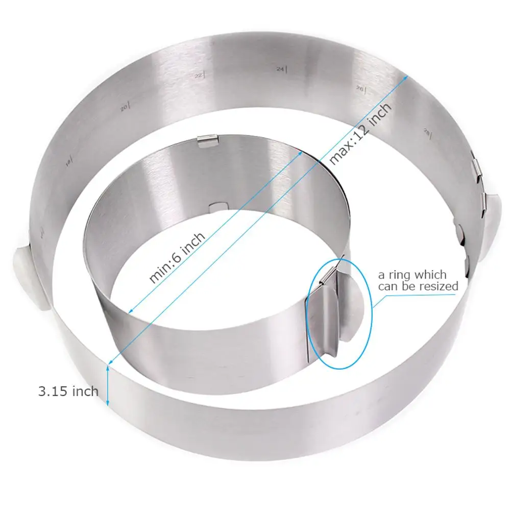 Горячая продажа 1 шт. выдвижной круглый мусс из нержавеющей стали кольцо