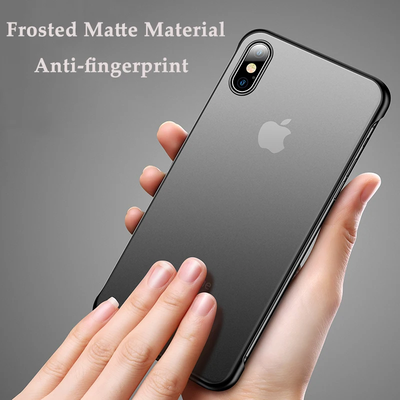 Чехлы без оправы для телефонов iPhone XS Max XR X 8 7 6 6S Plus матовый поликарбонатный