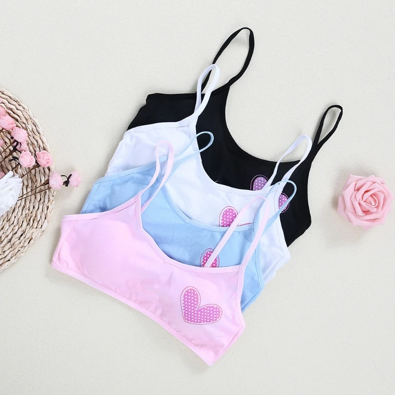 Тренировочный бюстгальтер для молодых девочек детский с любящим сердцем детское