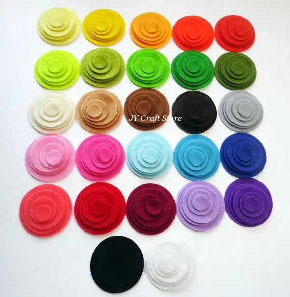 Set of 1000pcs Multi Colors 20-50mm mixed size Felt Circles for Sewing Works Packs Appliques Wholesale Free Shipping | Дом и сад