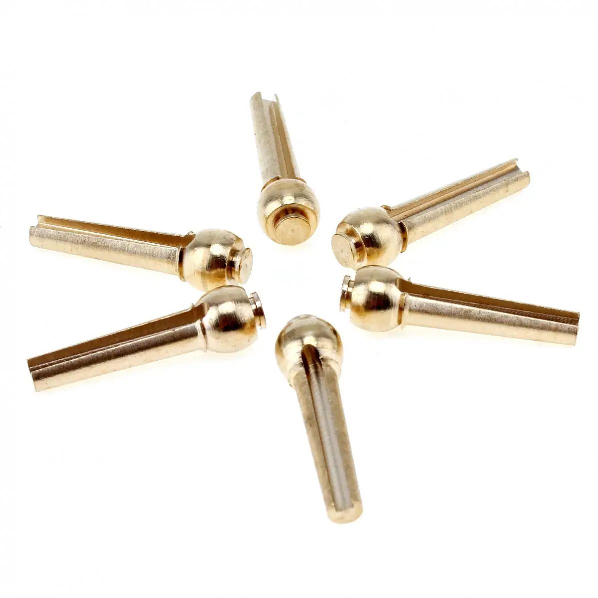 

6pcs/set Pure Copper Brass Guitar Bridge Pin Strings Nail Pegs for Folk Acoustic Guitar Keep Full Timbre More Stable
