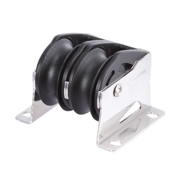 Marine Boat Yacht Sailboat Dinghy 38mm 1 1/2 Inch Deluxe Double Upright lead Block Small Boat Block Master SPB-3816F