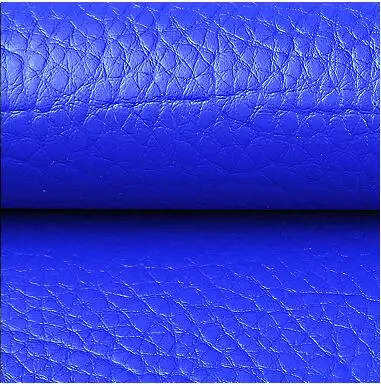Blue 100*138 см личи синтетическая искусственная кожа ткань искусственная кожа ткани DIY сумки Диван украшения Швейные материалы Однотонная искусственная искусственная кожа Ткань для шитья DIY Сумка Обувь Материал - Цвет: Blue