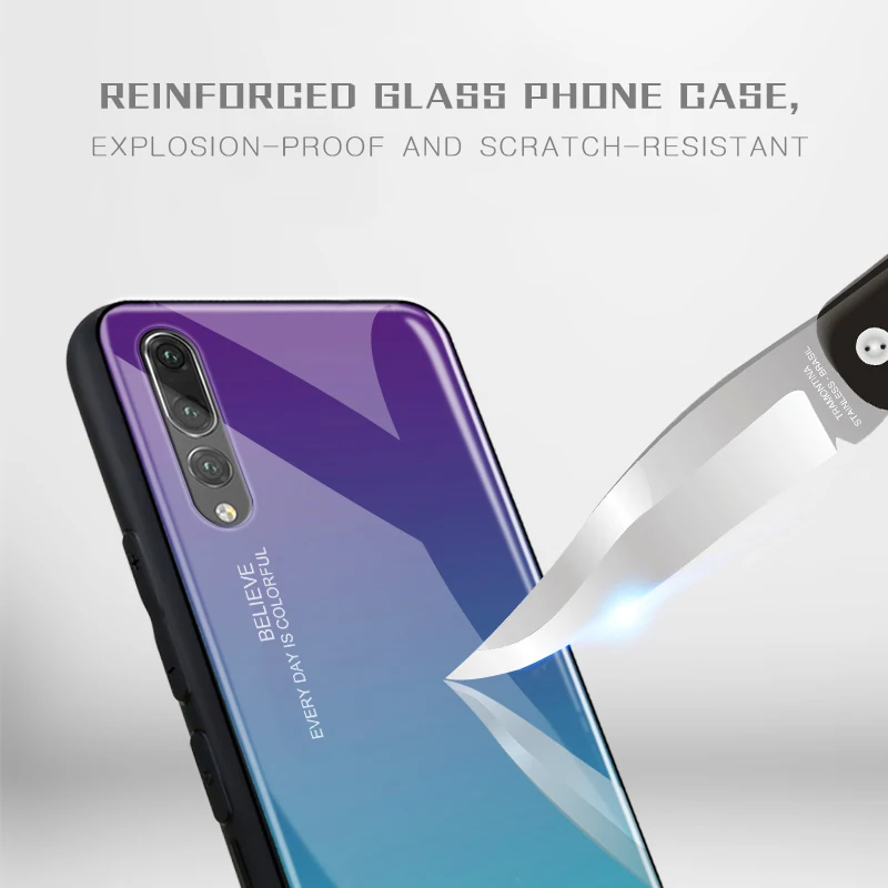 Для huawei mate 20 Lite P20 Pro 10 Nova 3i 2i 3E P Smart Plus Защитная крышка градиентное закаленное