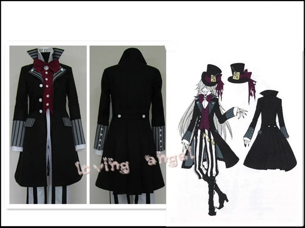 Костюм черного Батлера курошишсудзи гробола для косплея вечеринки