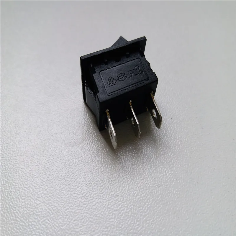 50 шт. кулисный переключатель красный/черный 125 в 10А/250 В 6А KCD1-102 3 pin 2 переключения