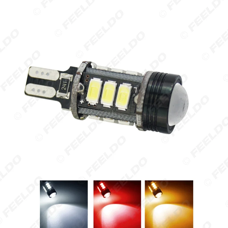 FEELDO 2 шт. 3 Цвет T15 5730SMD 12 светодиодный + 1 5 W 9W LED автомобиль светильник Canbus НЕТ ОШИБОК