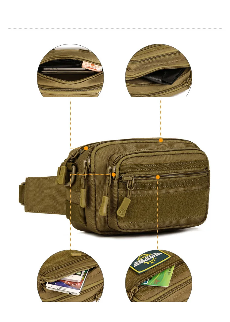 High Quality Waterproof Fanny Pack Nylon Waist Belt Bags Men Women Travel Outdoor Sport Shoulder Bag Bum pochete sac banane